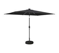 vidaXL Garden Parasol with LED Lights and Base 200 x 300 cm Polyester