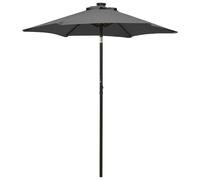 vidaXL Garden Parasol with LED Lights Outdoor Umbrella Anthracite Aluminium
