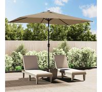 vidaXL Garden Parasol with Metal Pole 300x200 cm Taupe