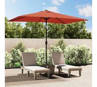 vidaXL Garden Parasol with Metal Pole 300x200 cm Terracotta