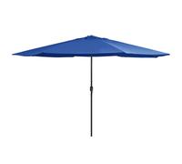 vidaXL Garden Parasol with Metal Pole 390 cm Azure Blue