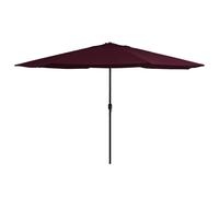 vidaXL Garden Parasol with Metal Pole 390 cm Bordeaux Red