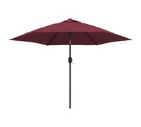 vidaXL Garden Parasol with Metal Pole Sunshade Outdoor Umbrella Bordeaux Red