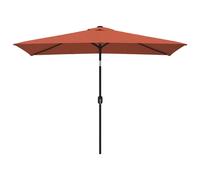 vidaXL Garden Parasol with Metal Pole Sunshade Outdoor Umbrella Terracotta