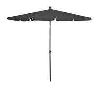vidaXL Garden Parasol with Pole Sunshade Outdoor Umbrella Canopy Anthracite