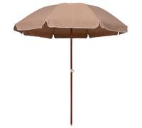 vidaXL Garden Parasol with Steel Pole 240 cm Taupe