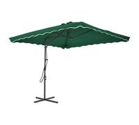 vidaXL Garden Parasol with Steel Pole, Outdoor Umbrella for Balcony Terrace, Sunshade for Table, Patio Canopy, UV Protection Sun Shelter, Green