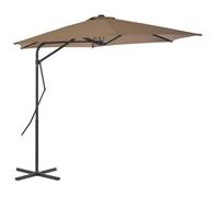 vidaXL Garden Parasol with Steel Pole 300 cm Taupe