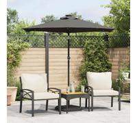 vidaXL Garden Parasol with Steel Pole Anthracite 225x225x212 cm