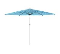 vidaXL Garden Parasol with Steel Pole Blue 288x288x225 cm