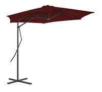 vidaXL Outdoor Parasol with Steel Pole Bordeaux Red 300 cm Garden Sunshade