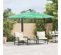 vidaXL Garden Parasol with Steel Pole Green 246x246x230 cm
