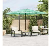 vidaXL Garden Parasol with Steel Pole Green 290x290x238 cm