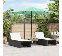 vidaXL Garden Parasol with Steel Pole Green 324x324x247 cm