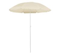 vidaXL Outdoor Parasol with Tilt Function, UV Protective Fabric, Sand Colour, Steel Pole, 180 cm Arc, Adjustable Height