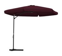 vidaXL Garden Parasol with Steel Pole Sunshade Outdoor Umbrella Bordeaux Red