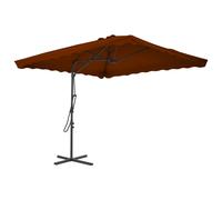 vidaXL Garden Parasol with Steel Pole Sunshade Outdoor Umbrella Terracotta