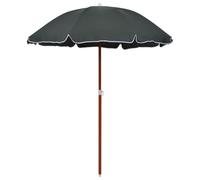vidaXL Garden Parasol with Steel Pole, UV-Protective Anthracite Sunshade Outdoor Umbrella, 155 190 cm | Code 47804