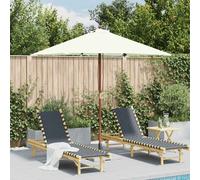 vidaXL Garden Parasol with Wooden Pole 150x200 cm Sand