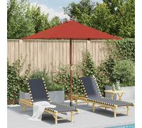 vidaXL Garden Parasol with Wooden Pole 150x200 cm Terracotta