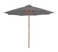 vidaXL Outdoor Parasol with Wooden Pole 300cm Anthracite Umbrella Sunshade