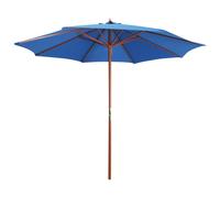 vidaXL Garden Parasol with Wooden Pole 300x258 cm Blue
