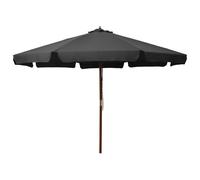 vidaXL Garden Parasol with Wooden Pole 330 cm Anthracite