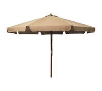 vidaXL Garden Parasol with Wooden Pole 330 cm Taupe