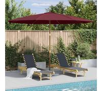 vidaXL Garden Parasol with Wooden Pole 350 cm Burgundy