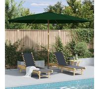 vidaXL Garden Parasol with Wooden Pole 350 cm Green