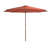 Outdoor Parasol with Wooden Pole Patio Umbrella Balcony Garden Parasol vidaXL