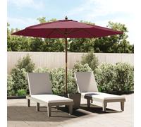vidaXL Garden Parasol with Wooden Pole Bordeaux Red 299x240 cm