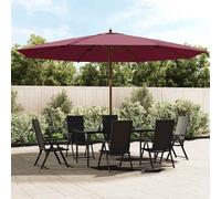 vidaXL Garden Parasol with Wooden Pole Bordeaux Red 400x273 cm