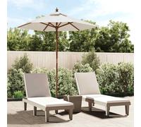 vidaXL Garden Parasol with Wooden Pole Sand 196x231 cm