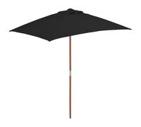 Outdoor Parasol with Wooden Pole Garden Umbrella Canopy Sun Shelter vidaXL