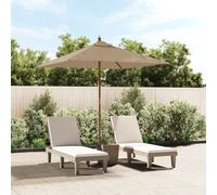 vidaXL Garden Parasol with Wooden Pole Taupe 198x198x231 cm