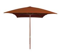 vidaXL Garden Parasol with Wooden Pole Terracotta 200x300 cm