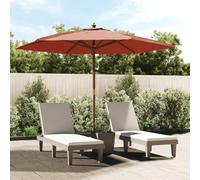 vidaXL Garden Parasol with Wooden Pole Terracotta 299x240 cm