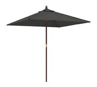 (anthracite) vidaXL Garden Parasol Umbrella with Wooden Pole Outdoor Parasol Sun Umbrella