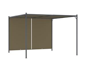 vidaXL Garden Pergola with Retractable Roof 3x3 m Taupe 180 g/m²