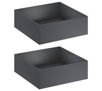 vidaXL Garden Planter 2 pcs Anthracite 60 x 60 x 20 cm