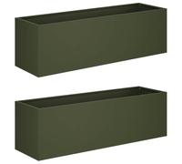vidaXL Garden Planter 2 pcs Olive Green 80 x 30 x 30 cm