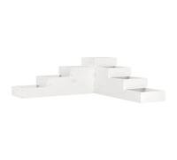 vidaXL Garden Planter 4-Tier 106x104.5x36 cm White Solid Wood Pine