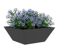 vidaXL Garden Planter 5 pcs Black 40 x 40 x 15 cm Cold-rolled Steel