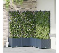 vidaXL Garden Planter 5 pcs Grey 120 x 120 x 143 cm Plastic