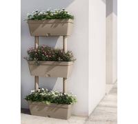 vidaXL Garden Planter 6 pcs 100 cm Taupe