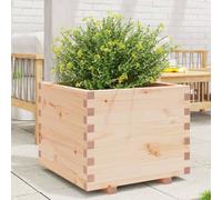 vidaXL Garden Planter 60x60x49.5 cm - Square Solid Pinewood Planter Box for Herbs, Vegetables, Flowers - Outdoor Decor