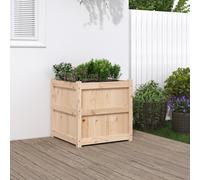 (natural pine, 1 pcs) vidaXL Garden Planters Patio Flower Pot Plant Pot Planter Box Solid Wood Pine