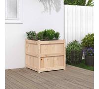 (natural pine, 1 pcs) vidaXL Garden Planters Patio Flower Pot Plant Pot Planter Box Solid Wood Pine