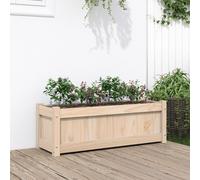vidaXL Garden Planter 90x31x31 cm Solid Wood Pine, Brown